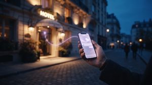 Assistente AI che raccomanda un hotel, visibilità AI per strutture ricettive